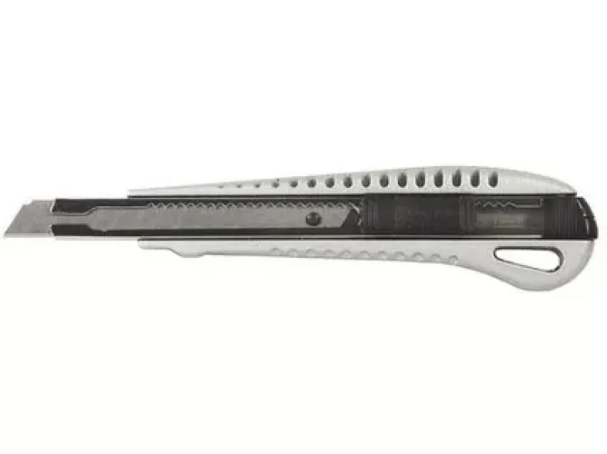 Nůž ulamovací 9 mm kovový s tlačítkem