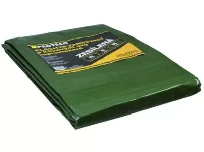Plachta  6x10 m  zesílená nepromokavá s oky zelená100g/m2