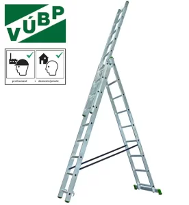 Žebřík trojdílný univerzální 3x7  195/310/420 cm
