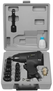 UTAHOVÁK PNEU.PISTOL. 1/2" 6-8 BAR 312 NM + HLAVICE V KUFRU